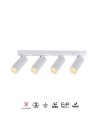 NAZARÉ * REGLETA Mini GU10 4L BLANCO